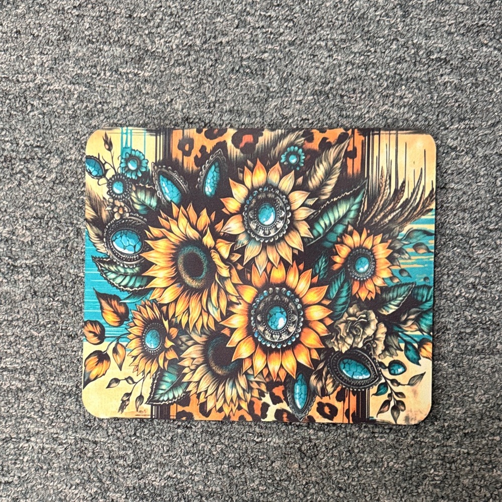 Floral Sunflower Mouse Pad